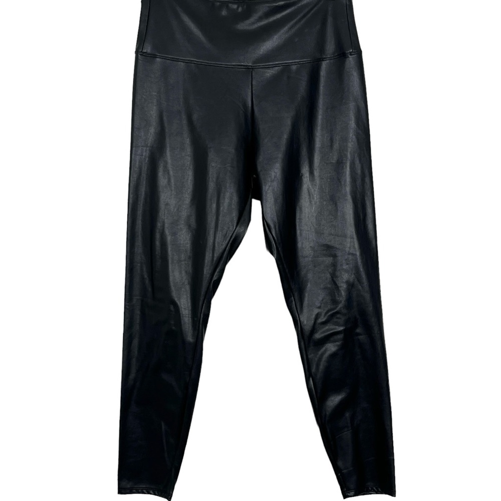 High Rise Faux Leather Latex Leggings